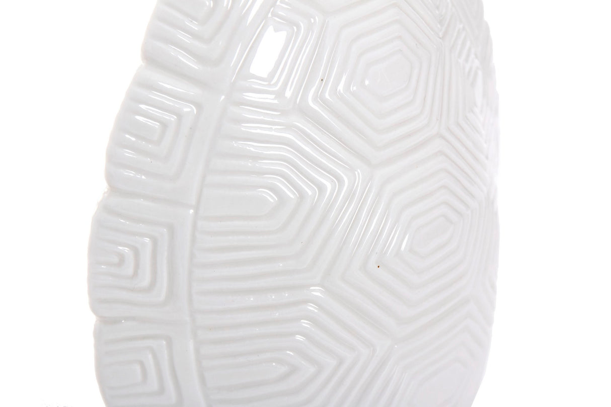 Florero Turtle Porcelan Blanco 14x8x17 cm