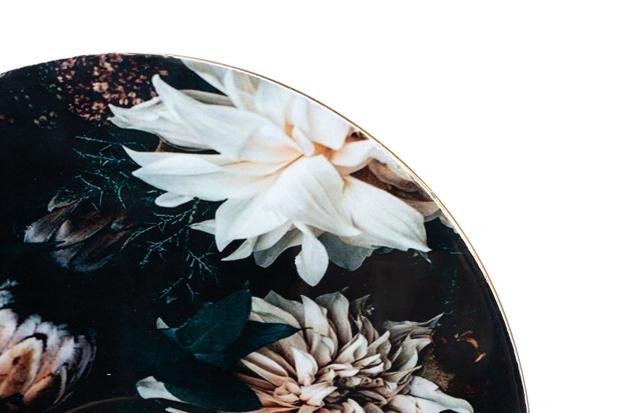 Tabela de metal azul dourado 36x14x61 cm