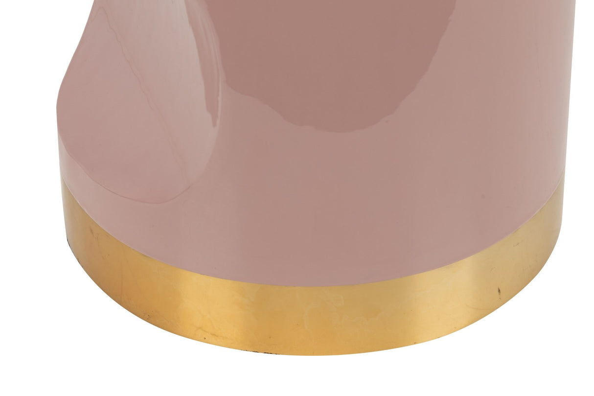 Tabouret en métal rose 30x30x40 cm