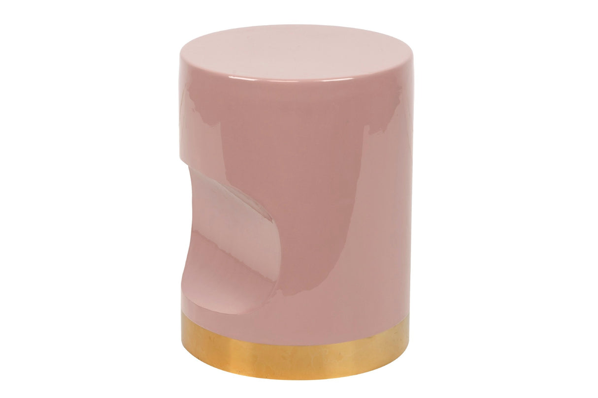 Tabouret en métal rose 30x30x40 cm