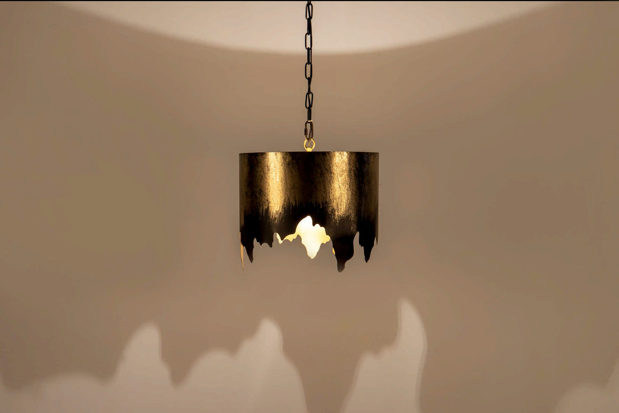 Lâmpada de telhado de metal dourado 41x41x42