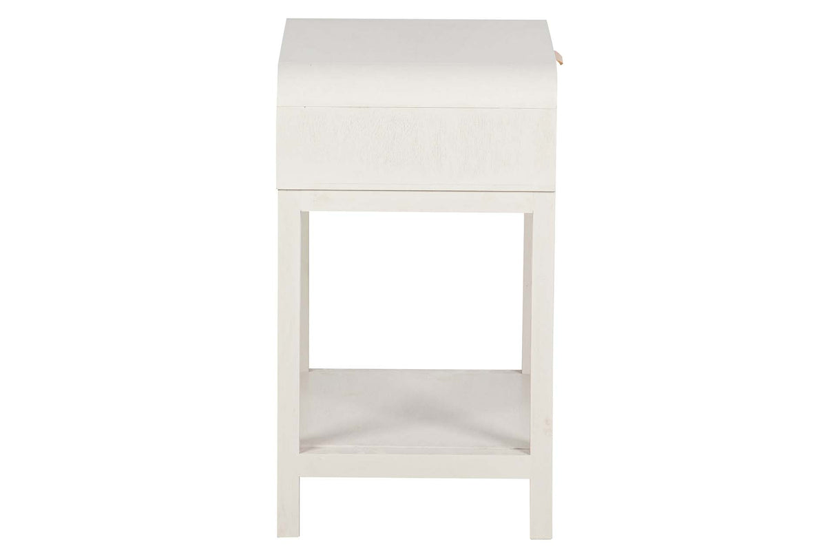 Tabella Pino MDF bianca dorata 48x36x61 cm