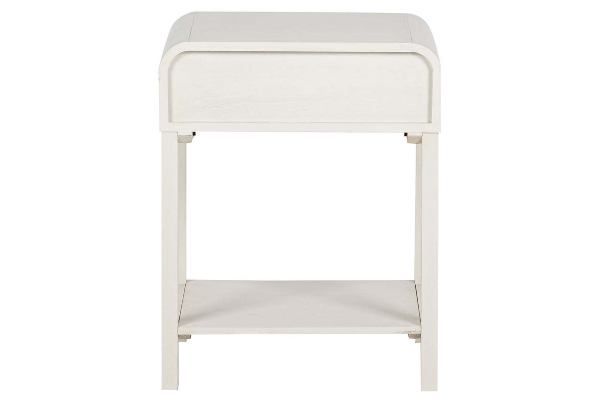 Tabella Pino MDF bianca dorata 48x36x61 cm