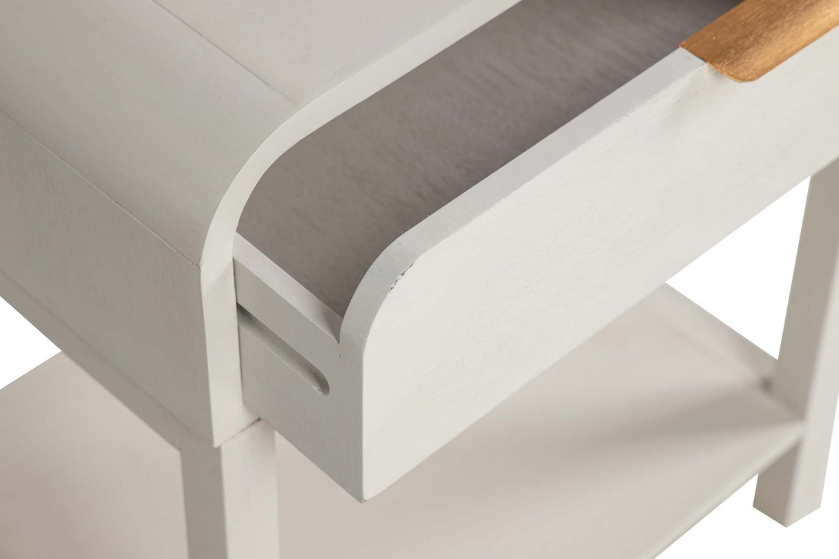 MESITA MDF PINO BLANCO DORADO 48x36x61 CM