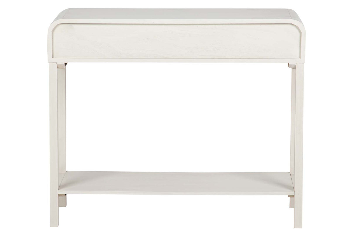 Golden weiße Pino MDF -Konsole 90x32x75 cm