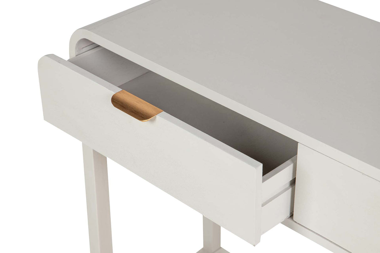 Golden weiße Pino MDF -Konsole 90x32x75 cm