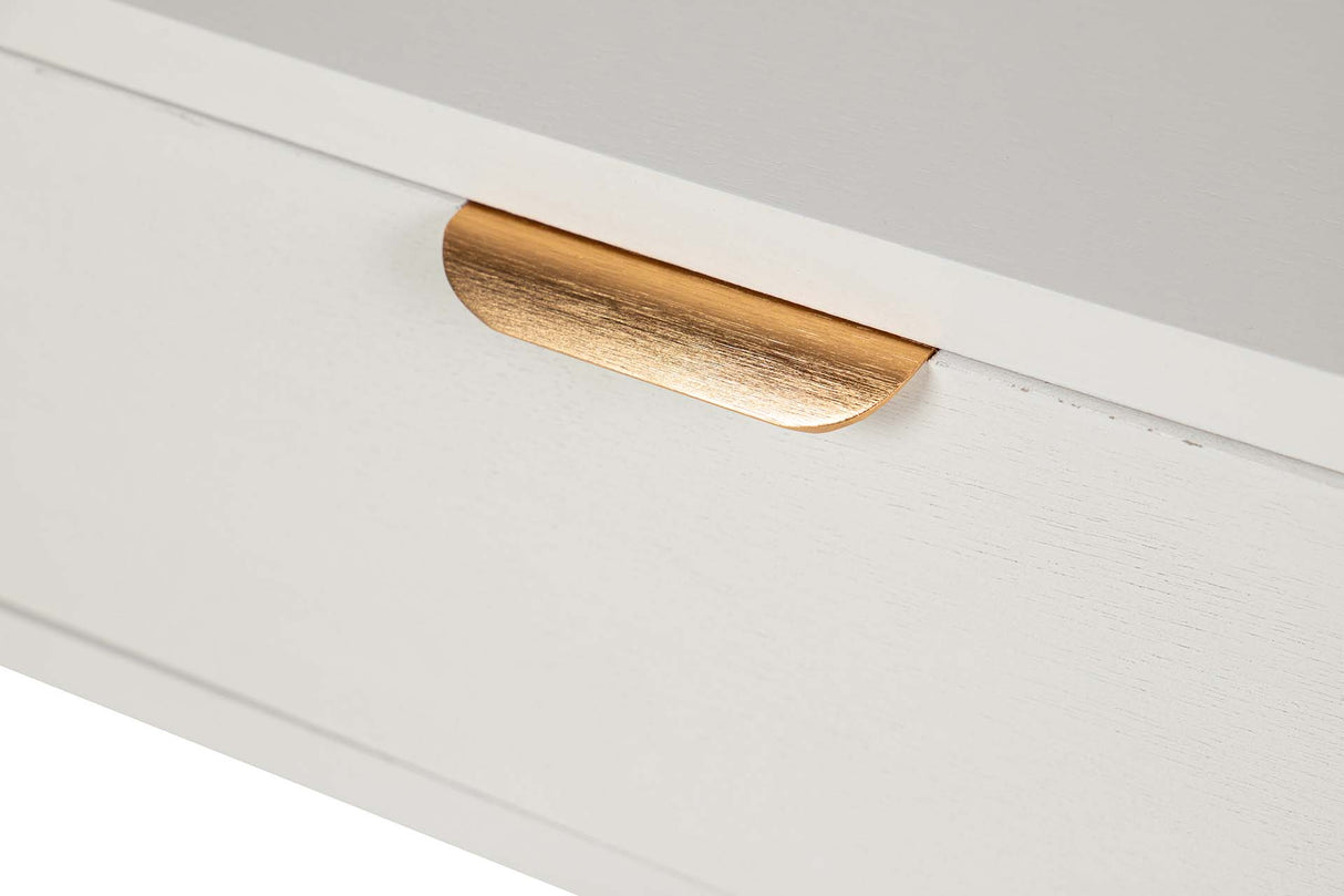 Golden weiße Pino MDF -Konsole 90x32x75 cm