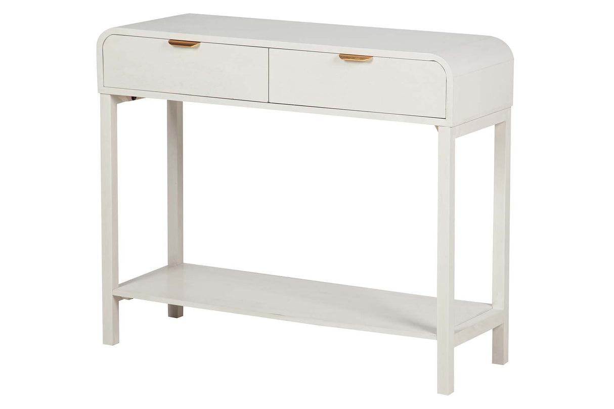 Golden weiße Pino MDF -Konsole 90x32x75 cm