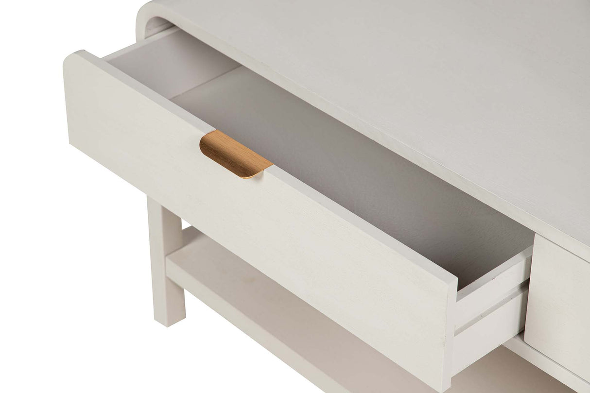 MESA DE CENTRO PINO MDF BLANCO 110x60x40 CM
