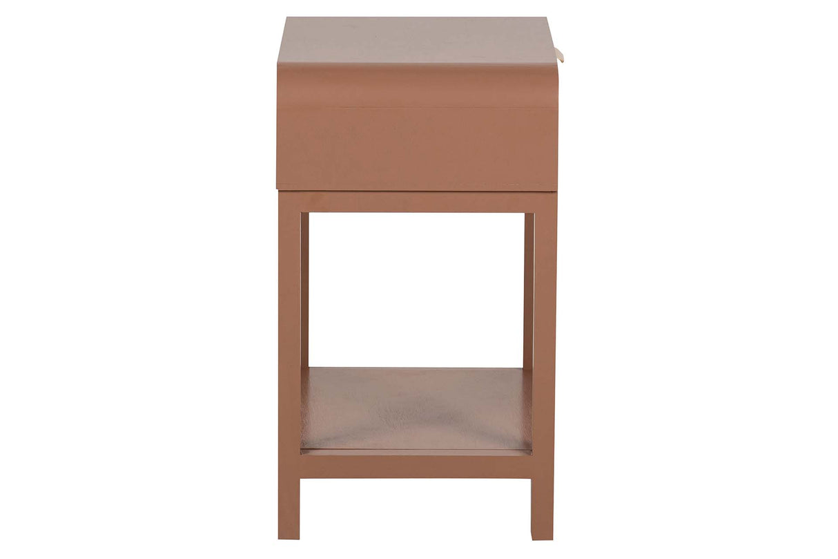 MESITA DE NOCHE 1 CAJON PINO MDF MARRON 48x36x61CM