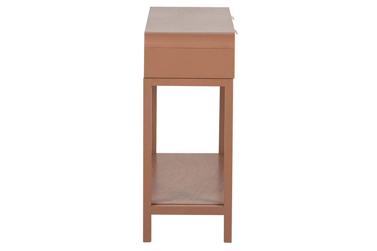 CONSOLA 2 CAJONES PINO MDF MARRON 90x32x75 CM