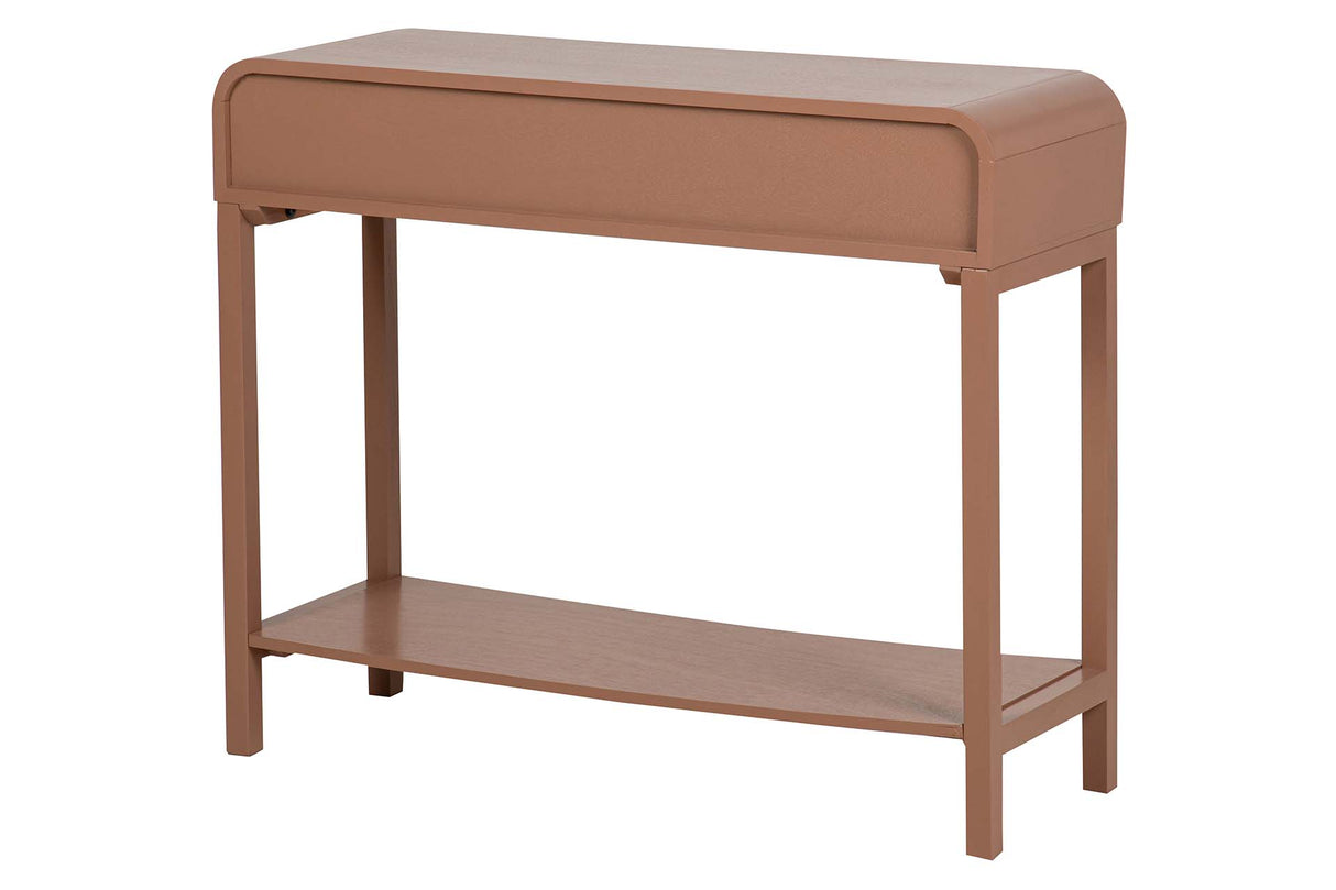 CONSOLA 2 CAJONES PINO MDF MARRON 90x32x75 CM