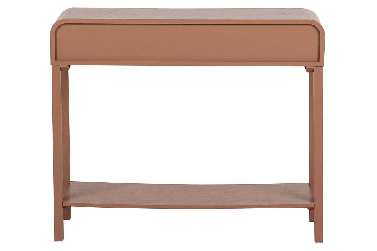 CONSOLA 2 CAJONES PINO MDF MARRON 90x32x75 CM