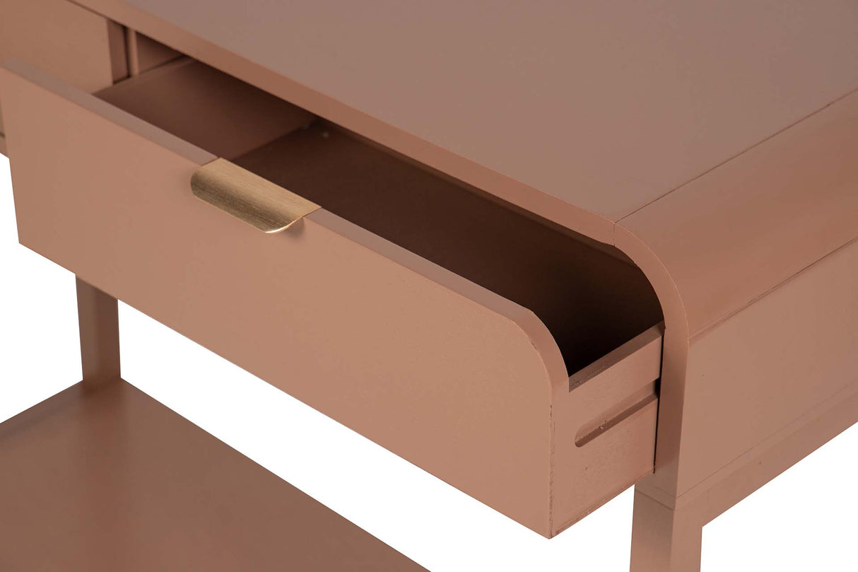 CONSOLA 2 CAJONES PINO MDF MARRON 90x32x75 CM