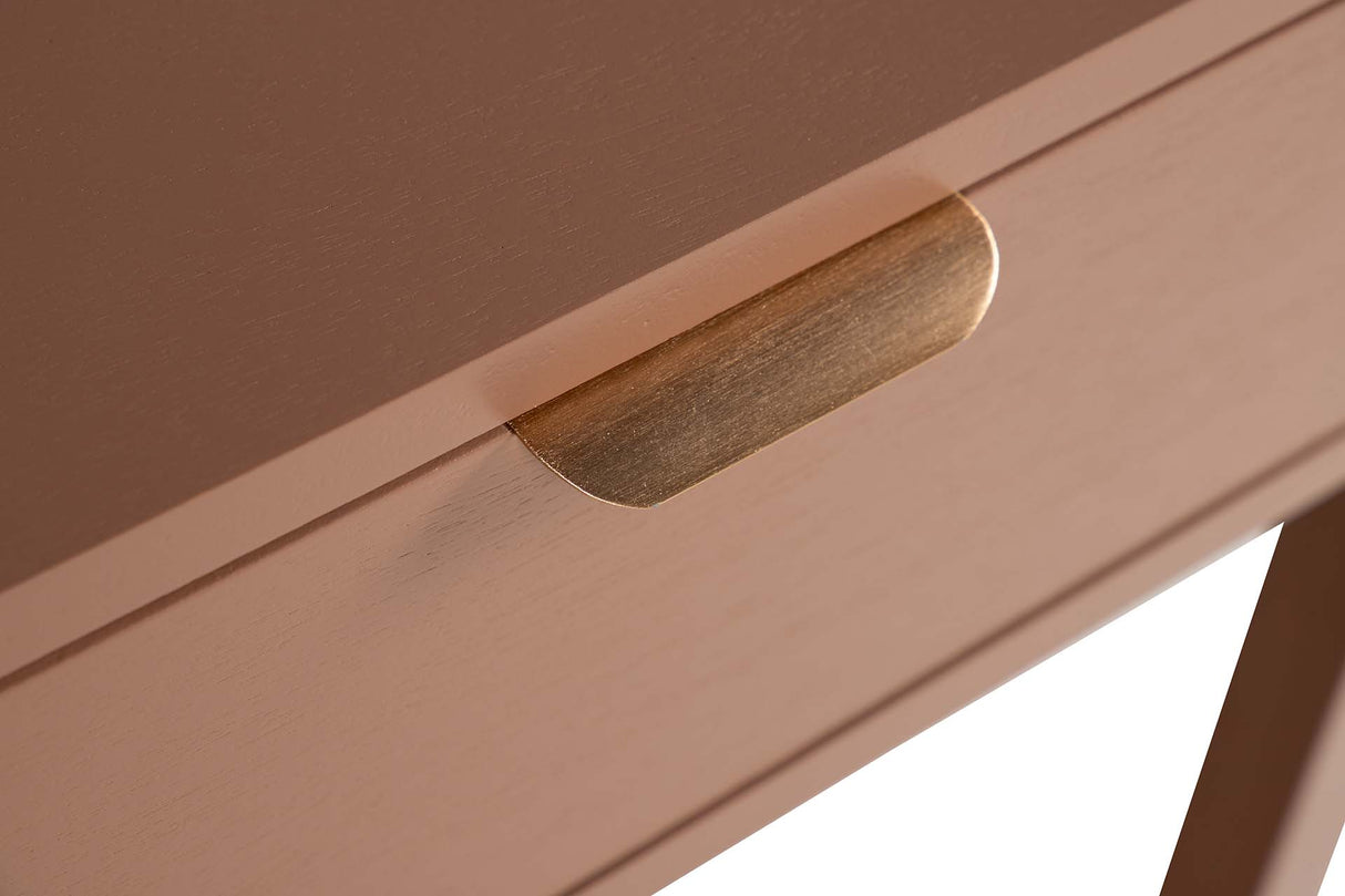 CONSOLA 2 CAJONES PINO MDF MARRON 90x32x75 CM