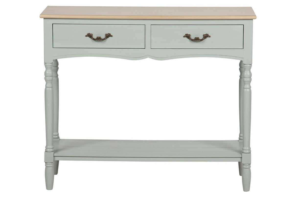 CONSOLA 2 CAJONES PINO MDF GRIS 90x33x75 CM