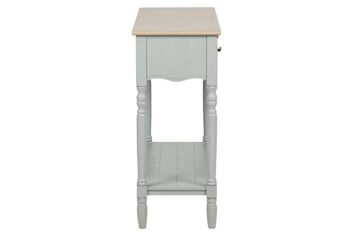 CONSOLA 2 CAJONES PINO MDF GRIS 90x33x75 CM