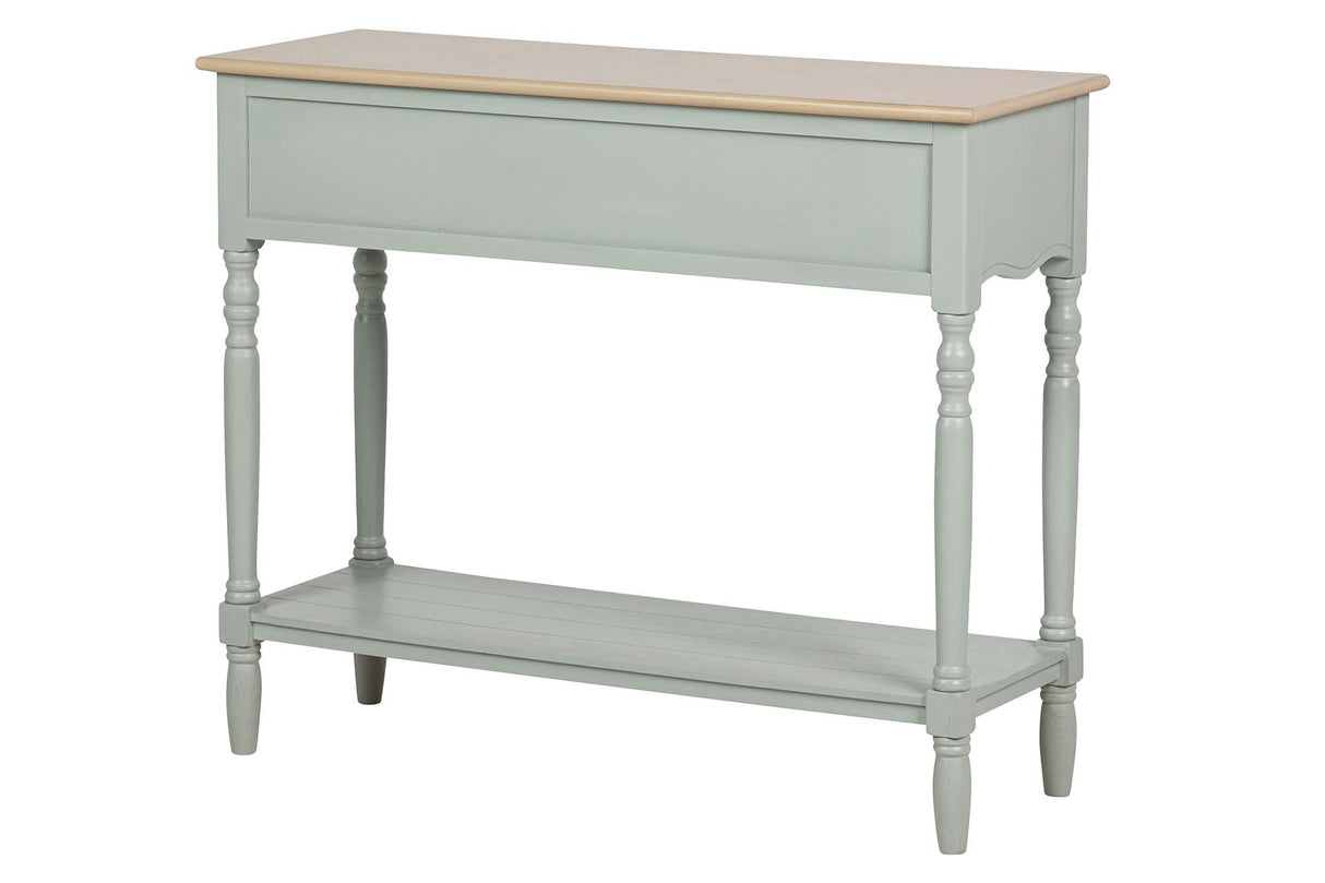 CONSOLA 2 CAJONES PINO MDF GRIS 90x33x75 CM