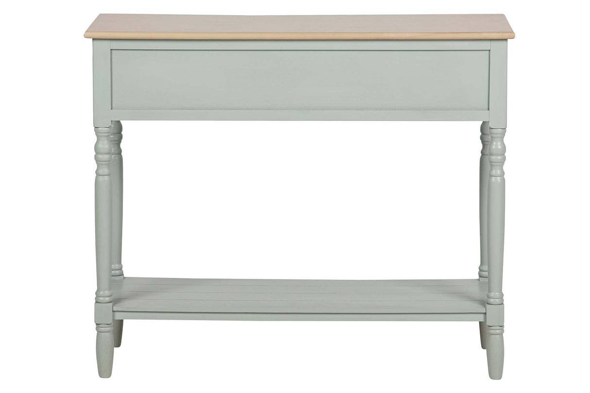 CONSOLA 2 CAJONES PINO MDF GRIS 90x33x75 CM