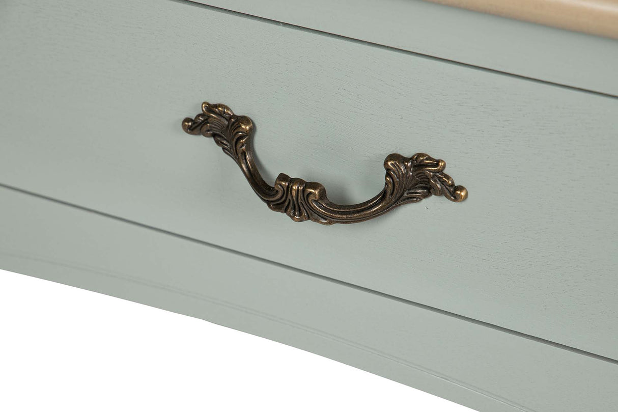 CONSOLA 2 CAJONES PINO MDF GRIS 90x33x75 CM