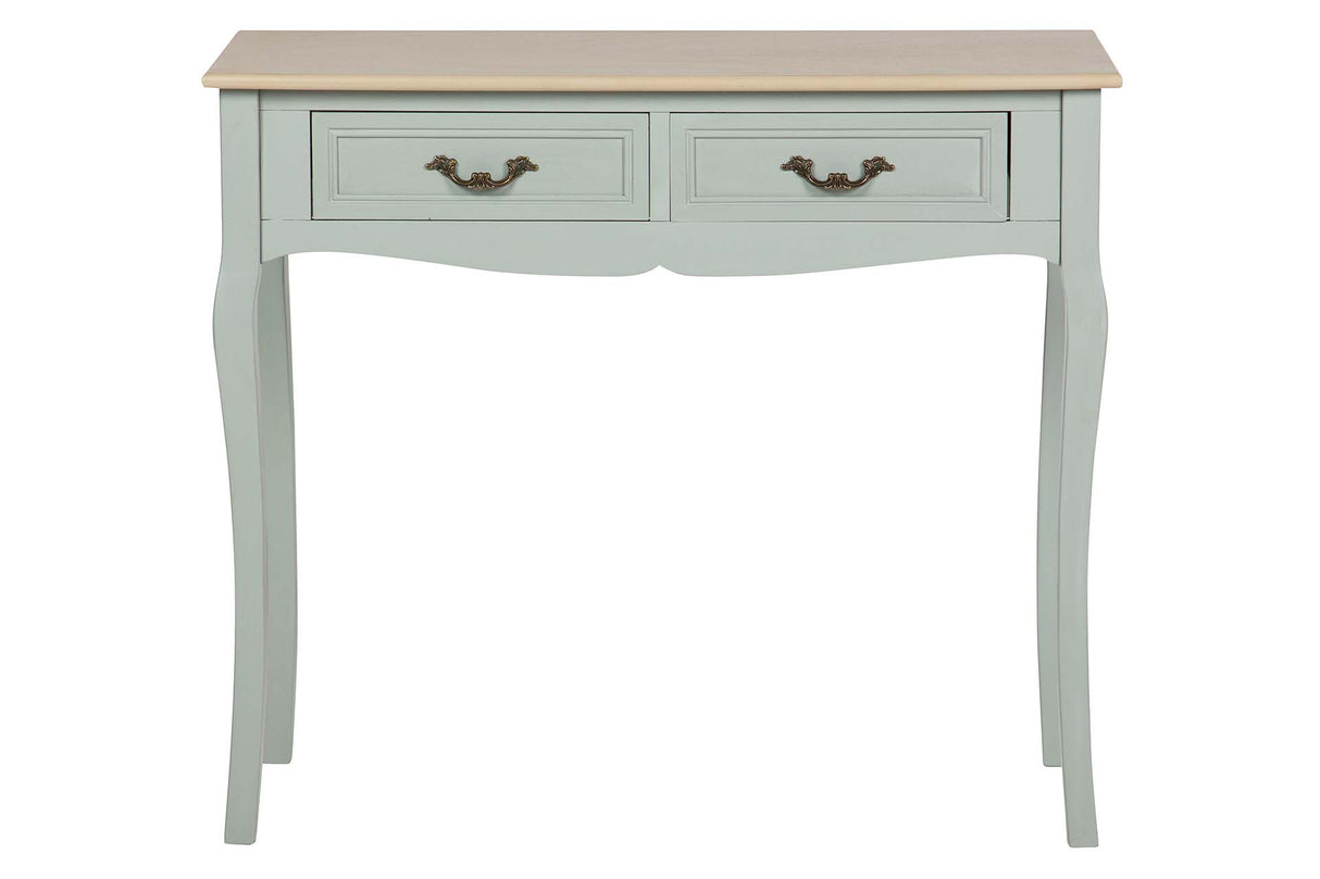 CONSOLA 2 CAJONES PINO MDF GRIS 90x38x78 CM