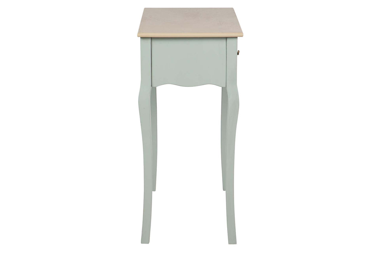 CONSOLA 2 CAJONES PINO MDF GRIS 90x38x78 CM