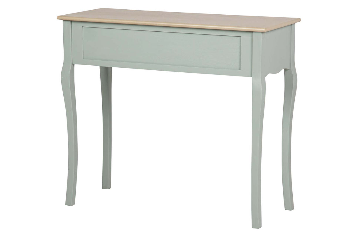 CONSOLA 2 CAJONES PINO MDF GRIS 90x38x78 CM