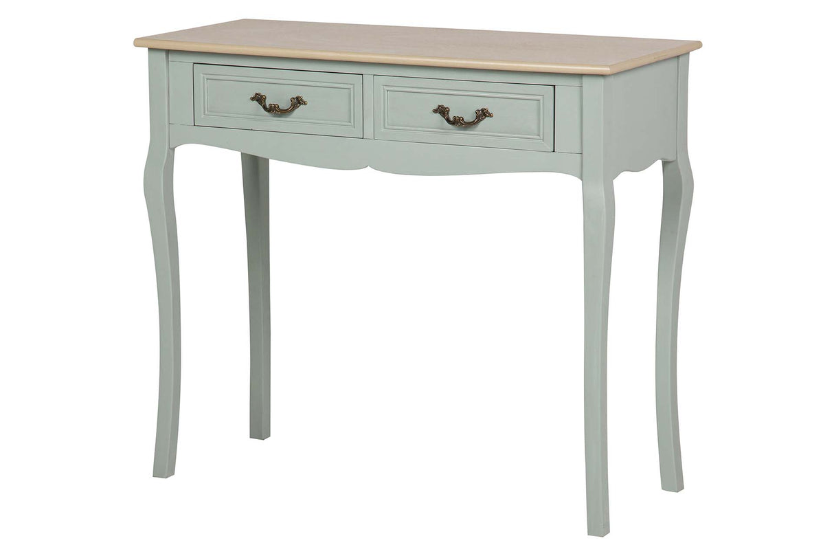 CONSOLA 2 CAJONES PINO MDF GRIS 90x38x78 CM