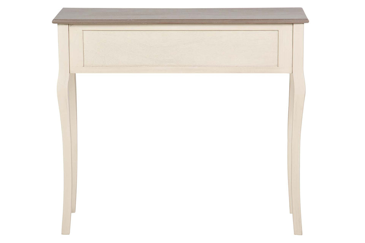 CONSOLA 2 CAJONES PINO MDF BEIGE 90x38x78 CM