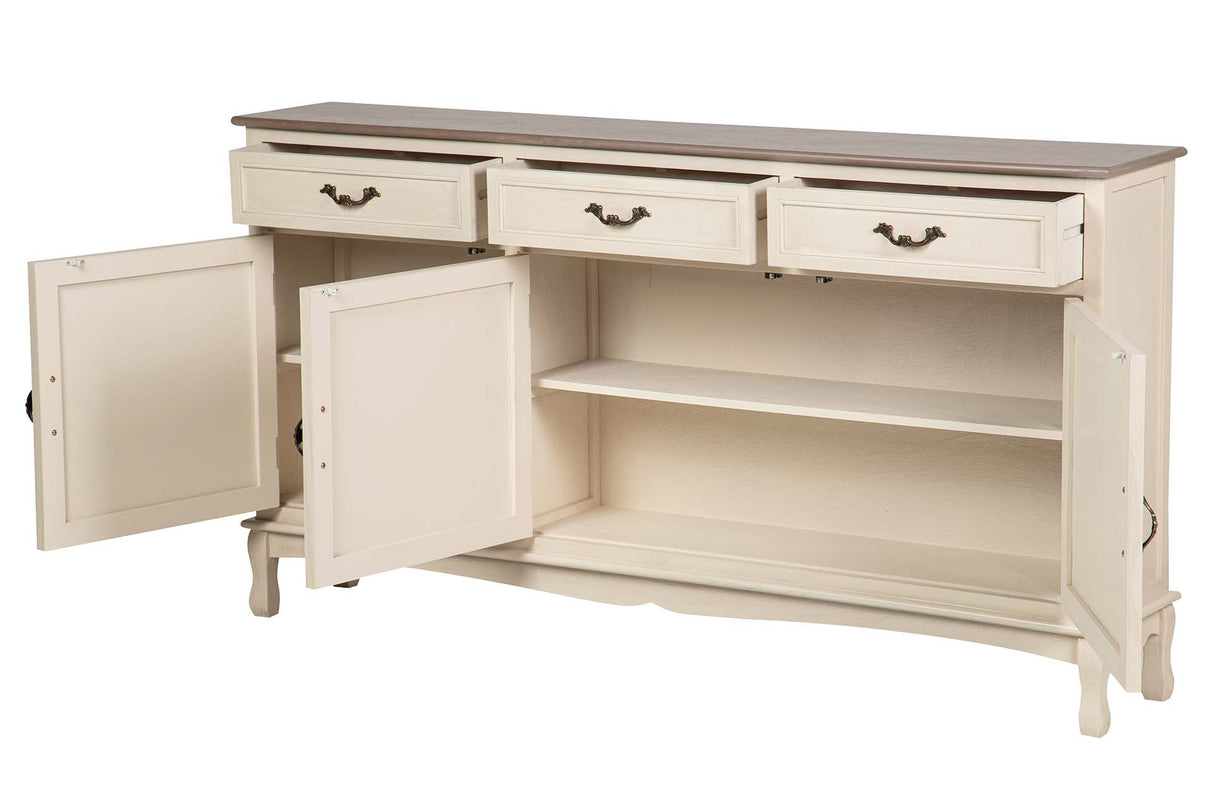 APARADOR PINO MDF BEIGE 150x28x81 CM