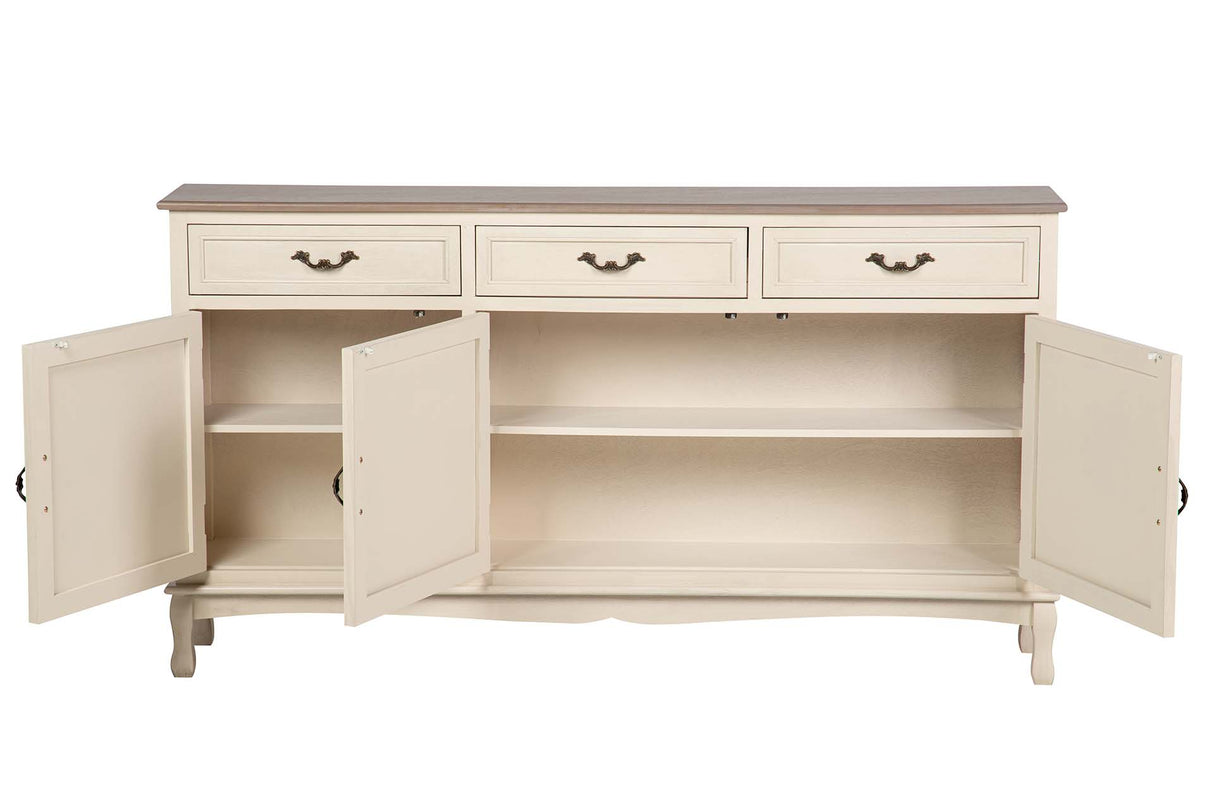 APARADOR PINO MDF BEIGE 150x28x81 CM