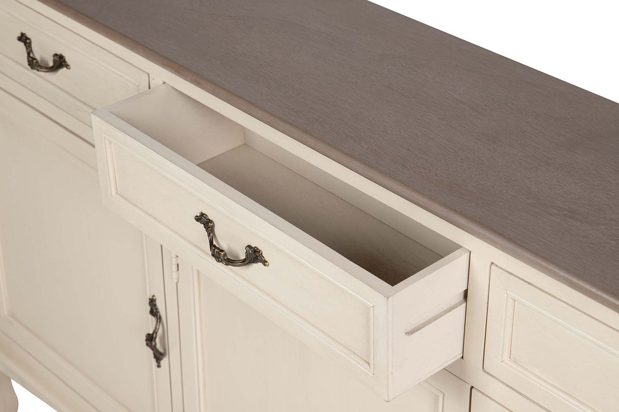 APARADOR PINO MDF BEIGE 150x28x81 CM