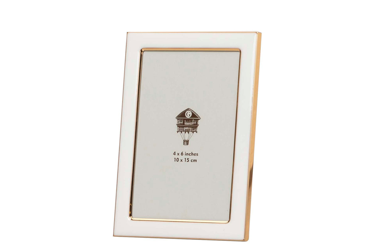 PORTAFOTOS METAL BLANCO 10x15 CM