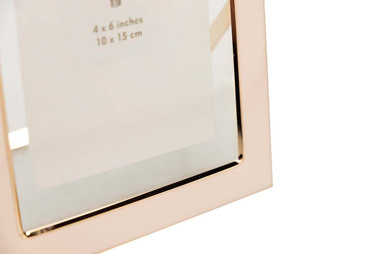 PORTAFOTOS METAL ROSA 10x15 CM