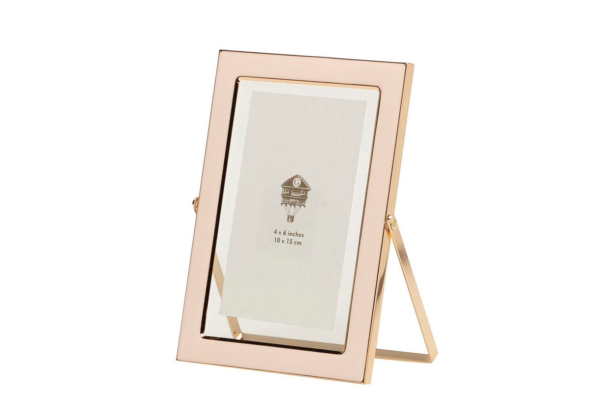 PORTAFOTOS METAL ROSA 10x15 CM