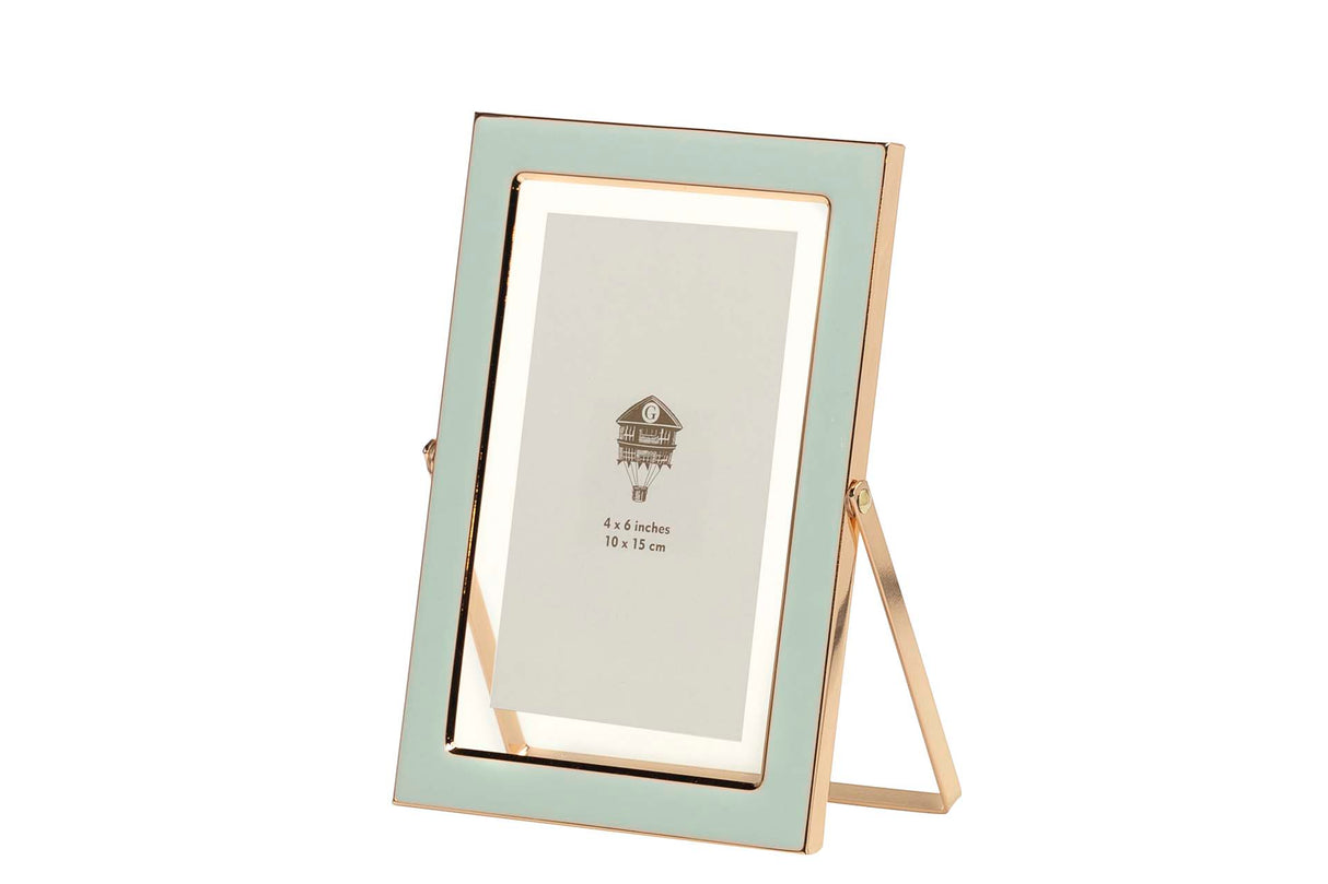 PORTAFOTOS METAL VERDE 10x15 CM