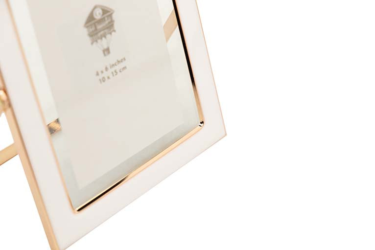 PORTAFOTOS METAL BLANCO 10x15 CM