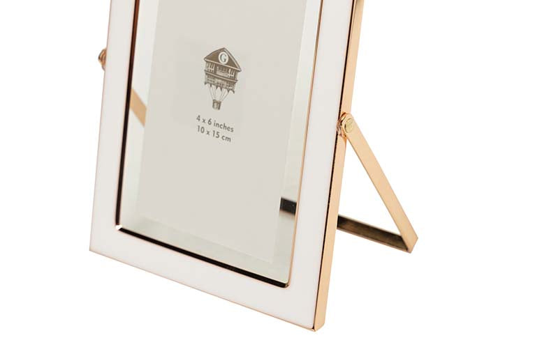 PORTAFOTOS METAL BLANCO 10x15 CM