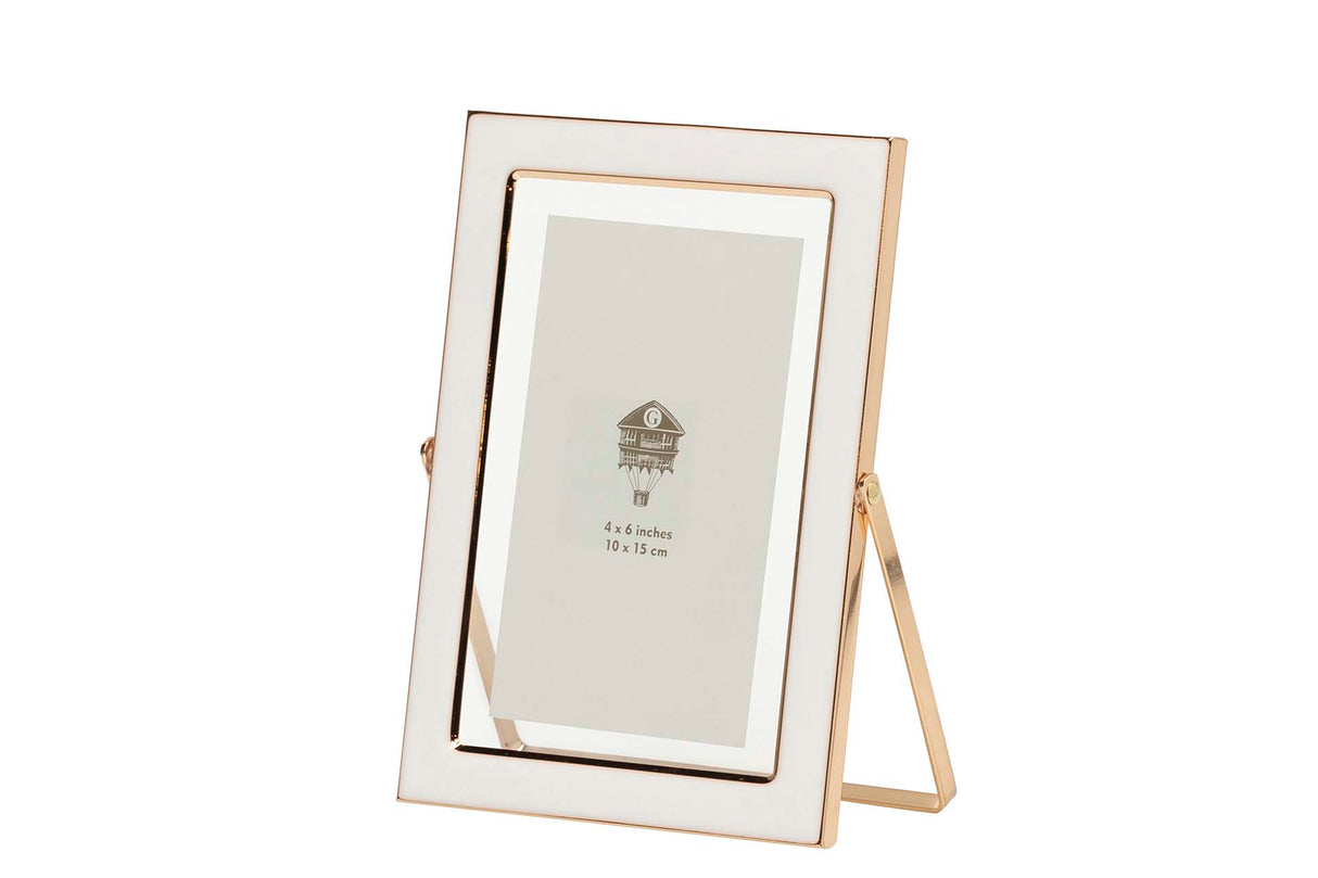 PORTAFOTOS METAL BLANCO 10x15 CM