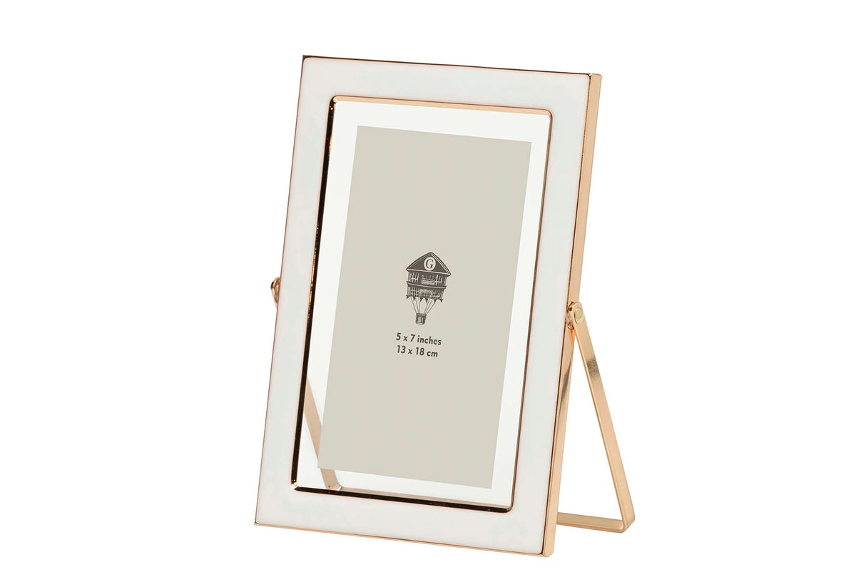 PORTAFOTOS METAL BLANCO 13x18 CM