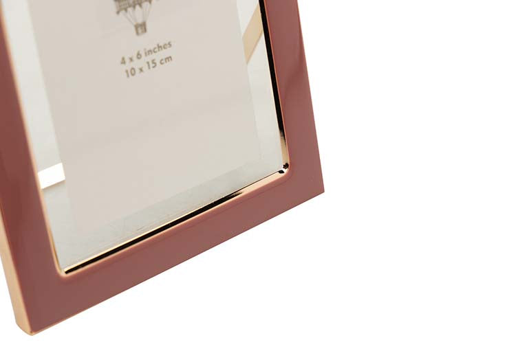PORTAFOTOS METAL ROSA 10x15 CM