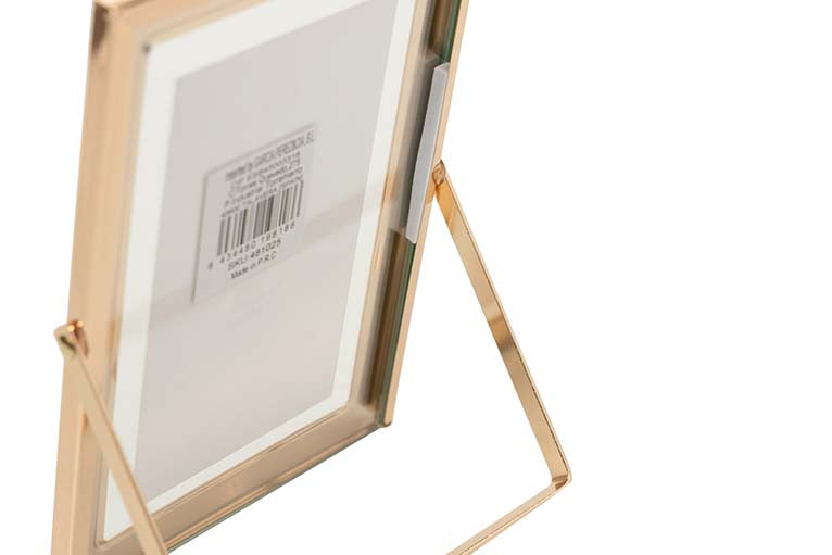 PORTAFOTOS METAL ROSA 10x15 CM