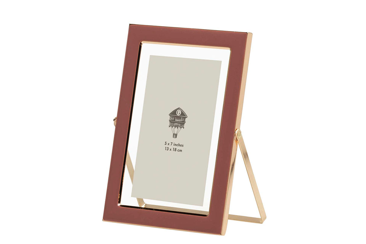 PORTAFOTOS METAL ROSA 13x18 CM