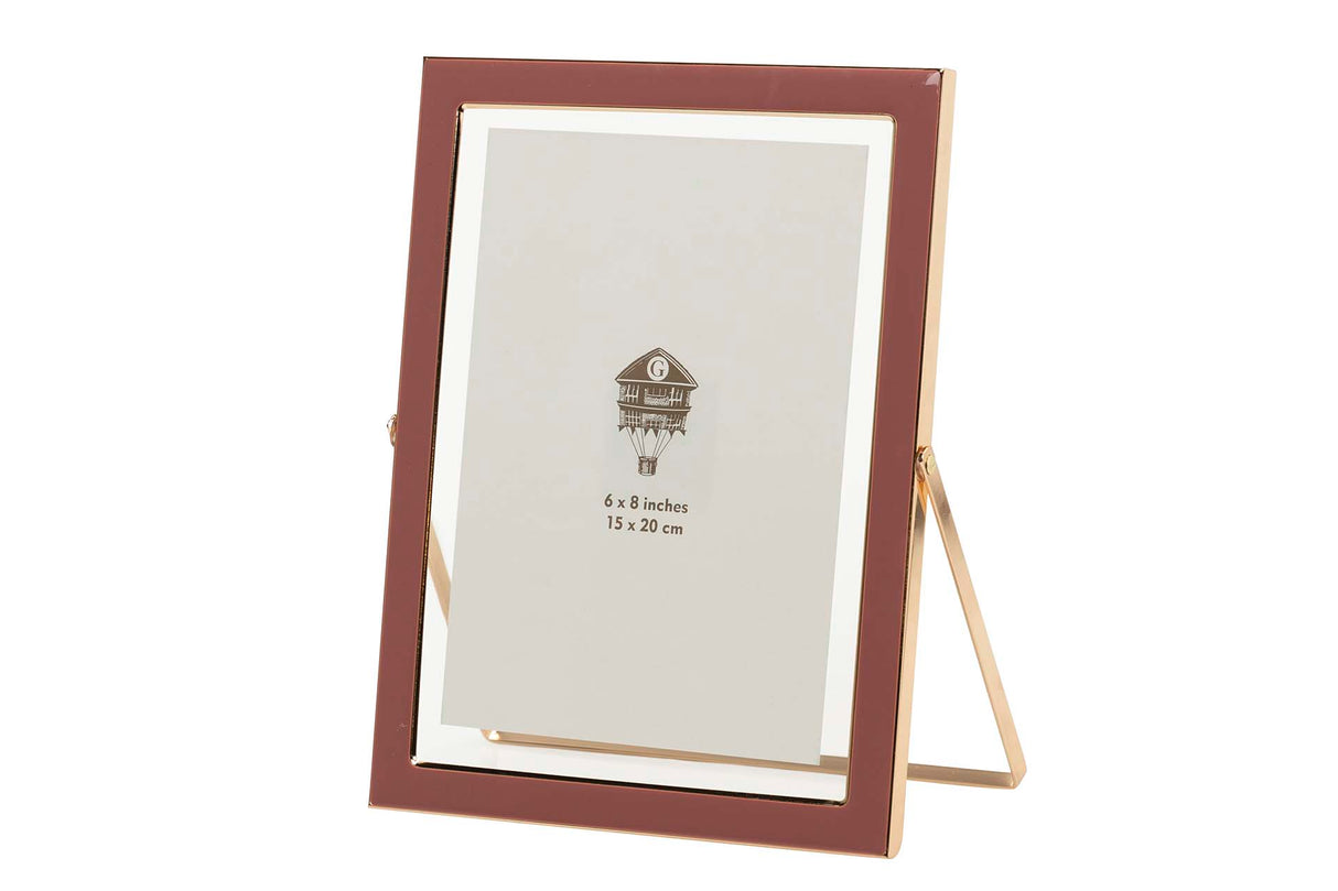 PORTAFOTOS METAL ROSA 15x20 CM