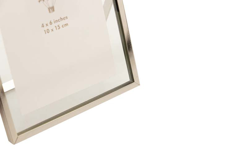PORTAFOTOS METAL PLATEADO 10x15 CM