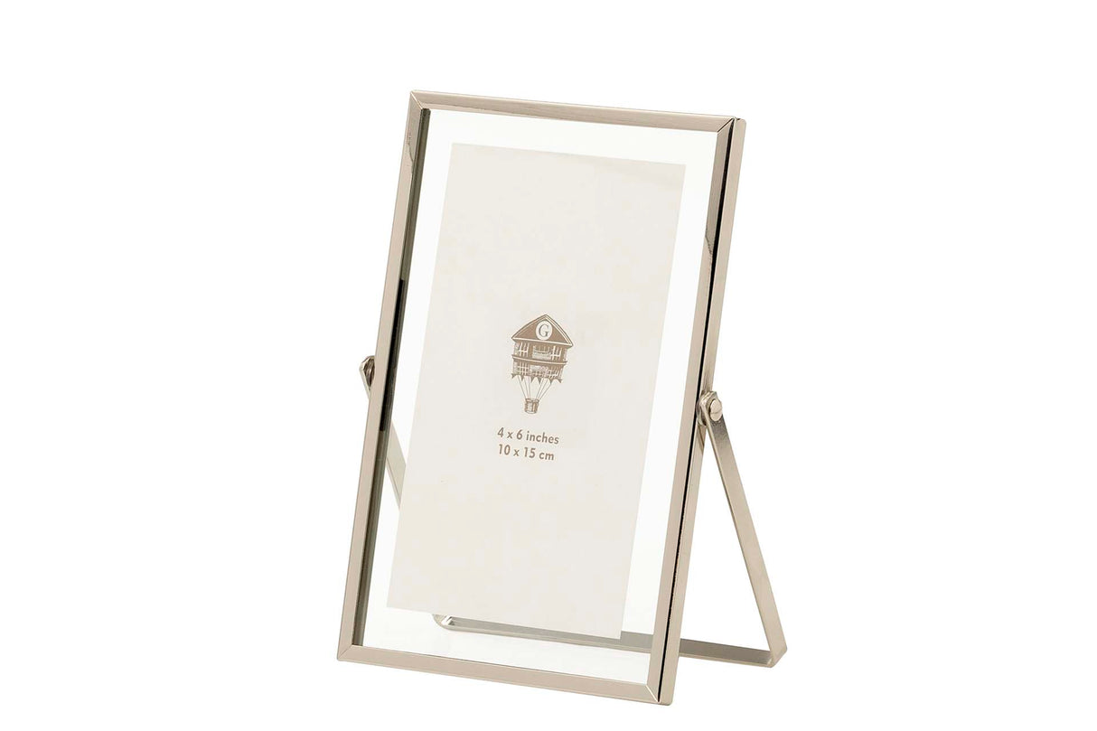 PORTAFOTOS METAL PLATEADO 10x15 CM