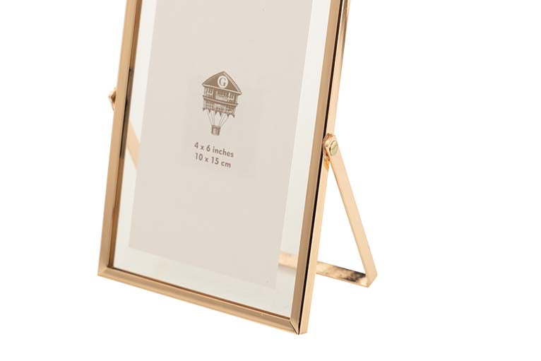 PORTAFOTOS METAL DORADO 10x15 CM