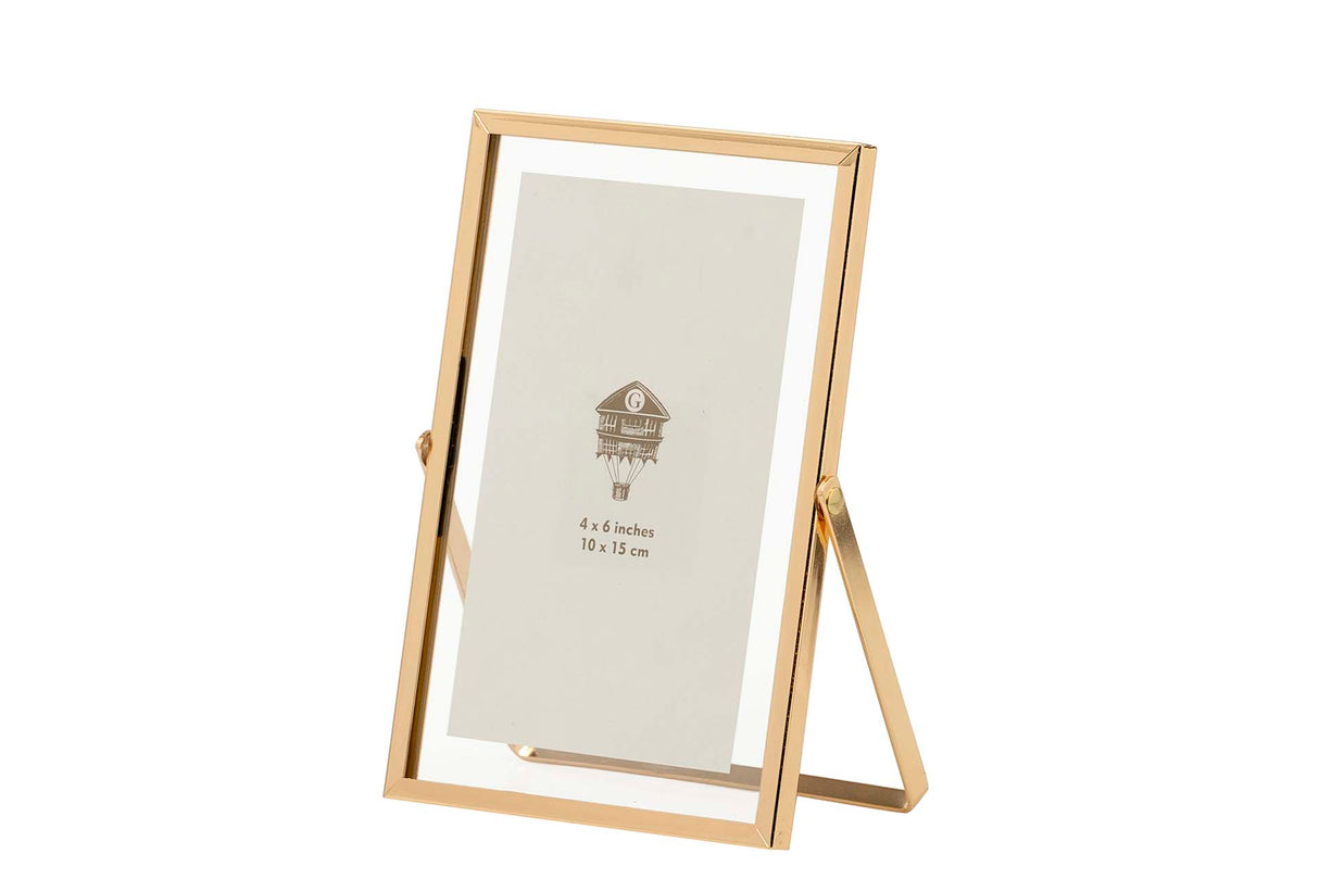 PORTAFOTOS METAL DORADO 10x15 CM