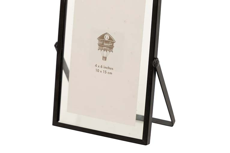 PORTAFOTOS METAL NEGRO 10x15 CM