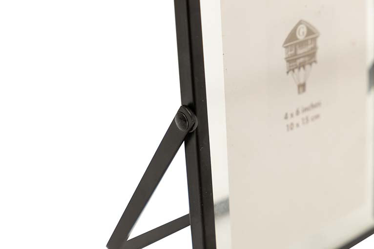 PORTAFOTOS METAL NEGRO 10x15 CM